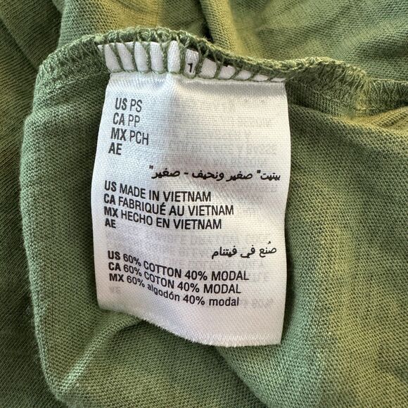 Style & Co Petite Small Polo Top Short Sleeves Button Neck Lightweight Green - Picture 7 of 8